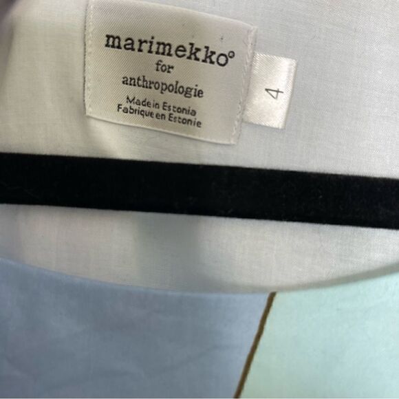 Marimekko for Anthropologie Blooming Branches Cotton Dress 4 - Picture 2 of 5